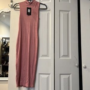 Mock-neck Midi Dress
